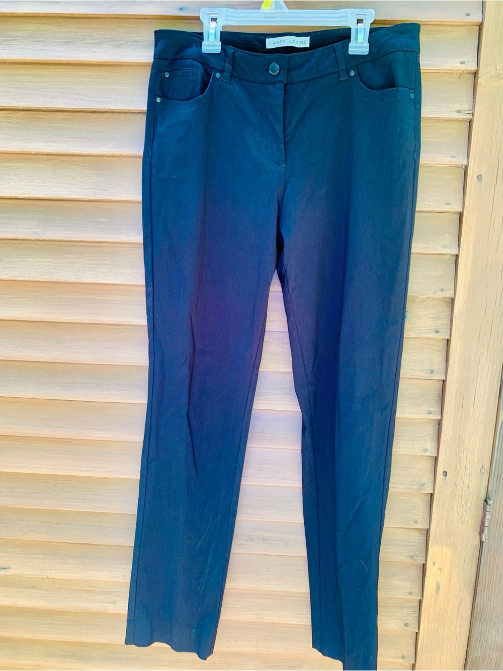 Larry Levine Straight-Leg Pants in Black